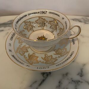 Rare Vintage Royal Grafton Canadian Centennial 1867-1967 Teacup & Saucer